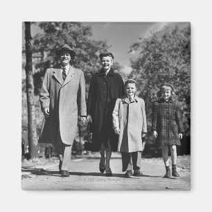 Familienspaziergang Magnet