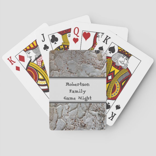 Familienspiel Nacht Bäume Bark Foto Rustikale Natu Spielkarten (Rückseite)