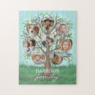 Familienstammbaum 8 Bilder + Name leicht Puzzle