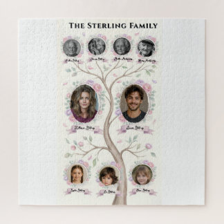 Familienstammbaum Erbe Wasserfarbe Personalisiert Puzzle