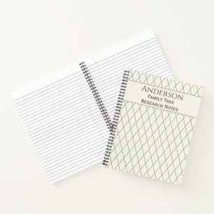 Familienstammbaum Genealogie Forschung Personalisi Notizbuch