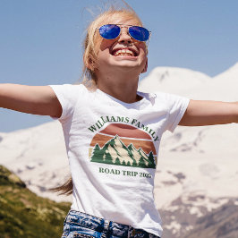 Familienstrecken Berge Sunset Custom Girls T-Shirt