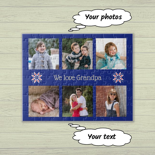 Familientexte Fotos Weihnachten Puzzle (Personalize with photos and text)