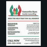 Familientherapie Pflege Design Psychotherapie Ther Flyer<br><div class="desc">Familientherapie Betreuung Design,  Psychotherapeut,  Therapy Advertising Flyer durch den Business Card Store.</div>