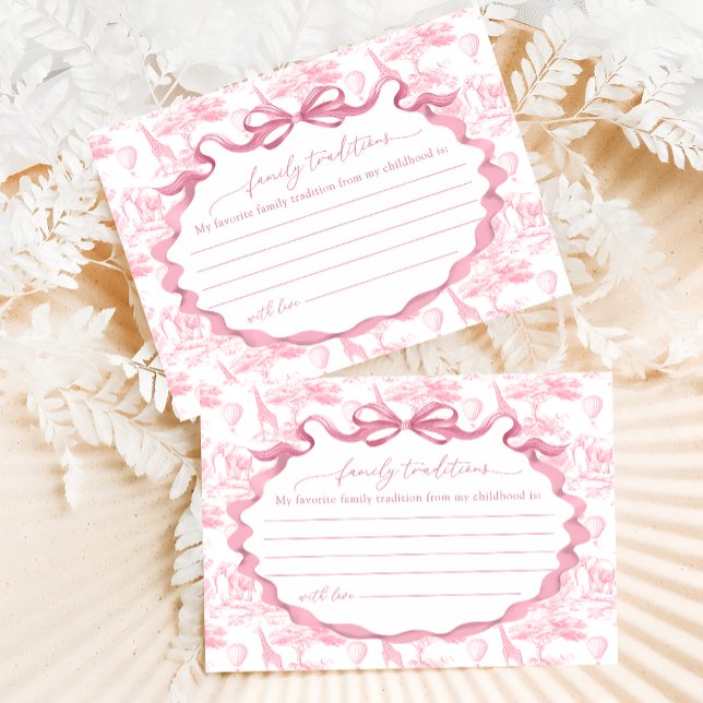 Familientraditionen Toile Pink Safari Begleitkarte (Von Creator hochgeladen)