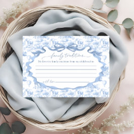 Familientraditionen Toile Safari Begleitkarte