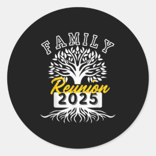 Familientreffen 2025 Meeting-Gruppe Vintage besuch Runder Aufkleber