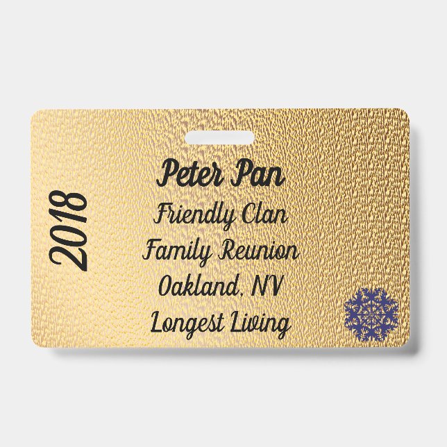 Familientreffen Ausweis (Vorderseite)