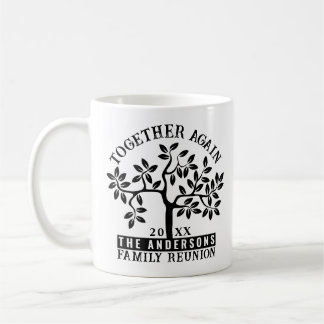 Familientreffen-Baum mit Namen und Datum Kaffeetasse