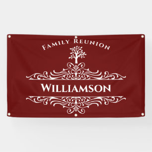 Familientreffen Elegantes Baum-Party-Event Banner