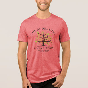 Familientreffen Genealogie Baum Anpassung Benutzer Tri-Blend Shirt