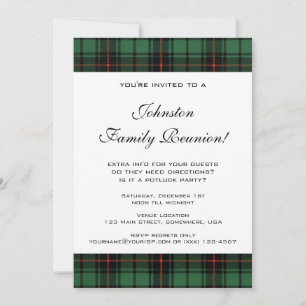 Familientreffen im Vintage-Stil, Tartan Davidson-M Einladung