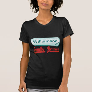 Familientreffen Modern Retro Vintage Monogramm T-Shirt