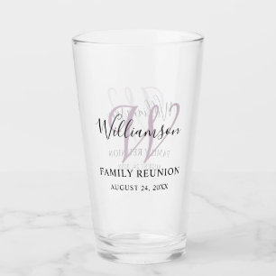 Familientreffen-Monogramm Einfach Glas