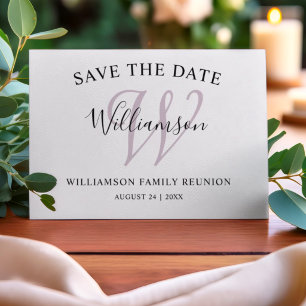 Familientreffen-Monogramm Einfach Save The Date
