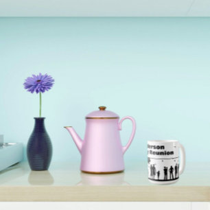 Familientreffen Name Schwarze Silhouette Kaffeetasse