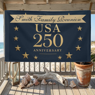 Familientreffen Navy Blau USA 250-Jahr-Jubiläum St Banner