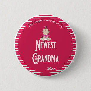 Familientreffen Neueste Oma Es ist ein Mädchen! Button