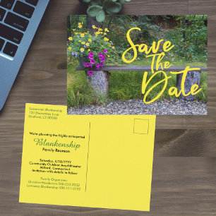 Familientreffen „Save The Date“ Rustikal Ländlich Postkarte