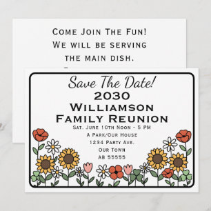 Familientreffen-Save-the-Date-Sonnenblumen-Einladu Einladung