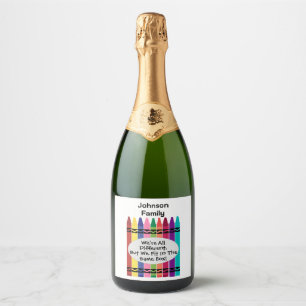 Familientreffen Sekt Etikett