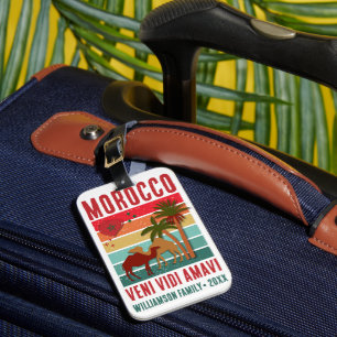 Familientreffen Urlaub Marokko Reise Gruppe Gepäckanhänger
