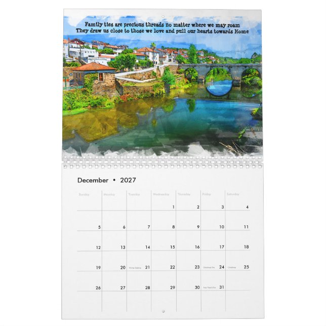 Familientributes Kalender (Dez 2027)