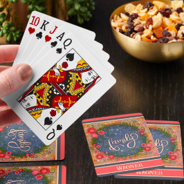 Familientypische moderne Fun Bloral Name Spielkarten