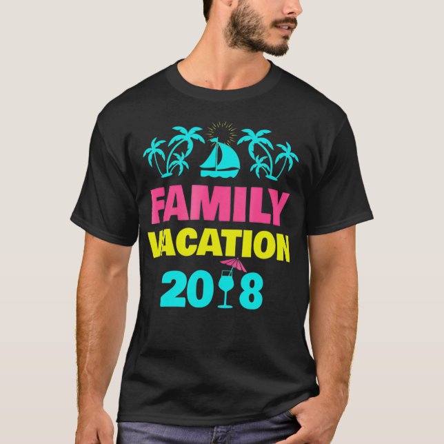Familienurlaub 2018 Reisebusse T-Shirt (Vorderseite)