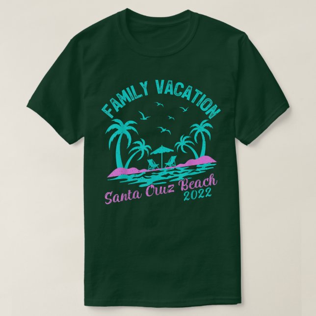 Familienurlaub 2022 Palme Tree California Santa Cr T-Shirt (Design vorne)