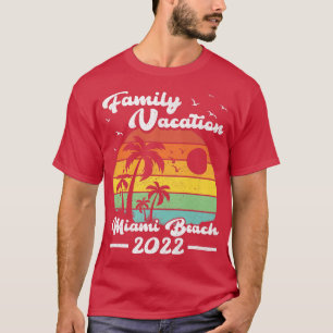 Familienurlaub 2022 Vintag Florida Miami Beach T-Shirt