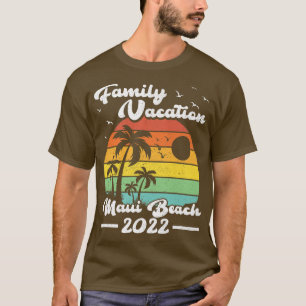Familienurlaub 2022 Vintag Hawaii Maui Beach T-Shirt