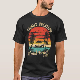 Familienurlaub 2022 Vintag Retro Florida Miami B T-Shirt