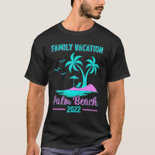 Familienurlaub 2022 Vintage Florida Palm Be T-Shirt