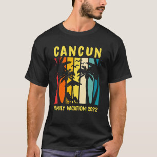 Familienurlaub 2022 Vintage Palme Tree Mexico Canc T-Shirt