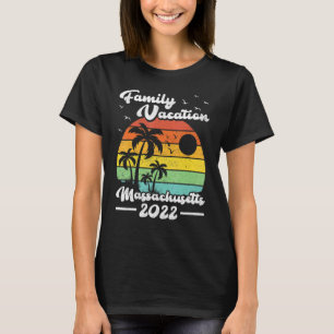 Familienurlaub 2022 Vintage Retro-Massachusetts B T-Shirt