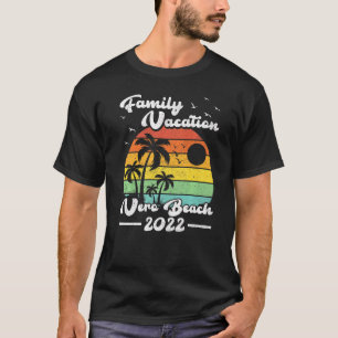 Familienurlaub 2022 Vintager Strand von Florida Ve T-Shirt