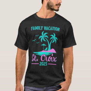 Familienurlaub 2023 Palm Tree Jungfrau Insel St Cr T-Shirt