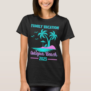Familienurlaub 2023 Palme Tree Barbuda Antigua Bea T-Shirt