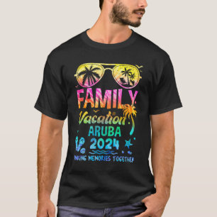 Familienurlaub 2024 Aruba Matching Erinnerungen zu T-Shirt
