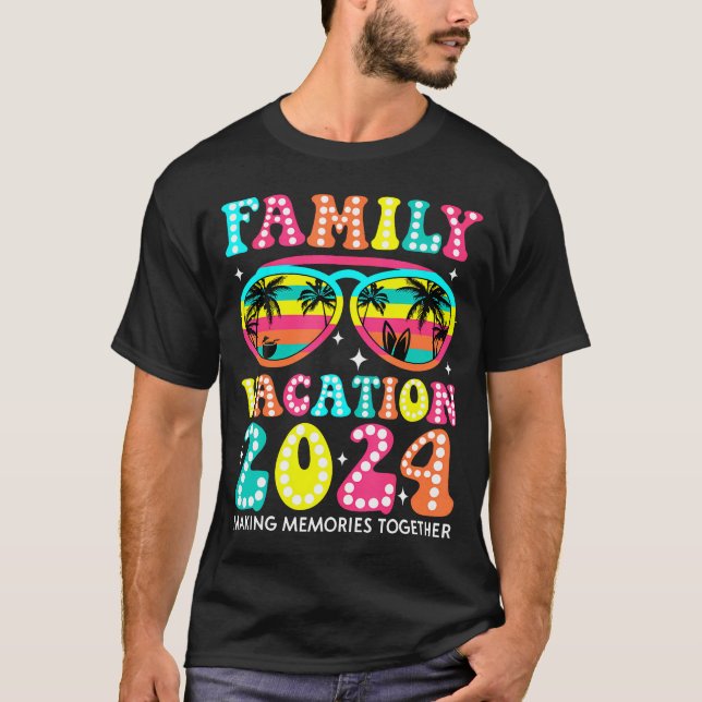Familienurlaub 2024 Beach Matching Sommerurlaub T-Shirt (Vorderseite)