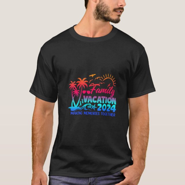 Familienurlaub 2024 Erinnerungen zusammenführen Fa T-Shirt (Vorderseite)