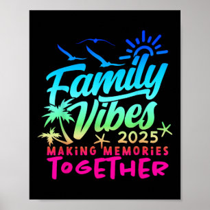 Familienurlaub 2025 Beach Matching Family Sommer Poster