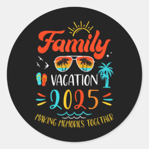 Familienurlaub 2025 Ferien Sommermatching Group Runder Aufkleber