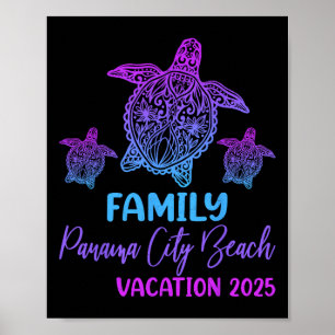 Familienurlaub 2025 Meeresschildkröte Florida Pana Poster