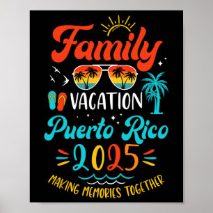 Familienurlaub 2025 Puerto Rico Matching Sommer V Poster