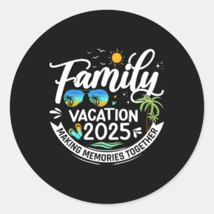 Familienurlaub 2025 Sommermatching Familie Vacati Runder Aufkleber