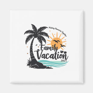 Familienurlaub 2025 Strand passende Familie Sommer Magnet