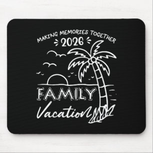 Familienurlaub 2026 Beach Palm Tree Sommer Mousepad
