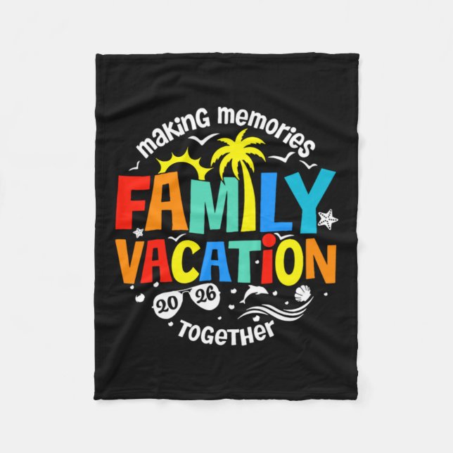 Familienurlaub 2026 fleecedecke (Vorderseite)